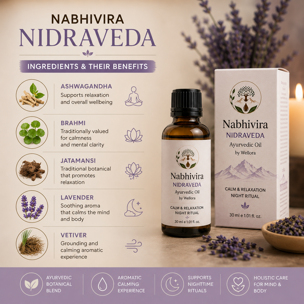 Nabhivira : Nidraveda Ayurvedic Oil